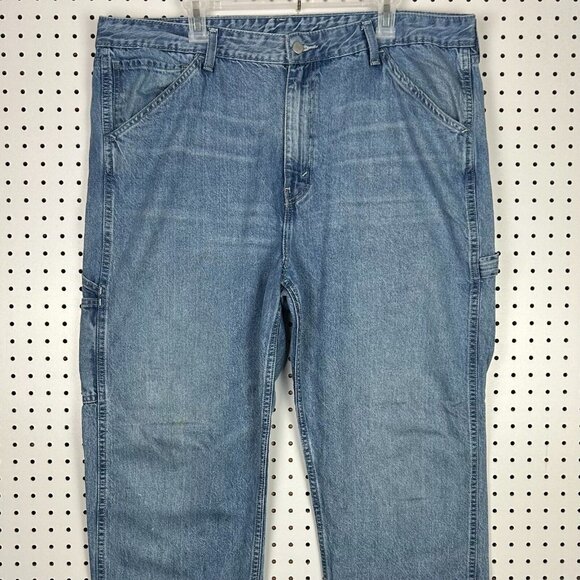 Levi's Carpenter Blue Jeans 40x32 Baggy Wide Leg Skate Cotton Work Wear 90s Y2K - Picture 5 of 9